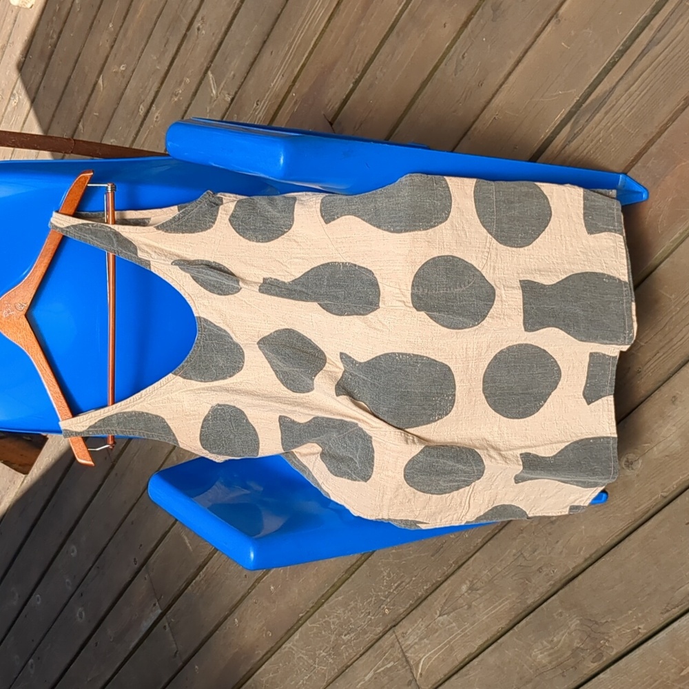 Po-em block printed linen sundress M